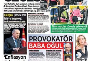 Milliyet ran the headline: 'Night of Shame'