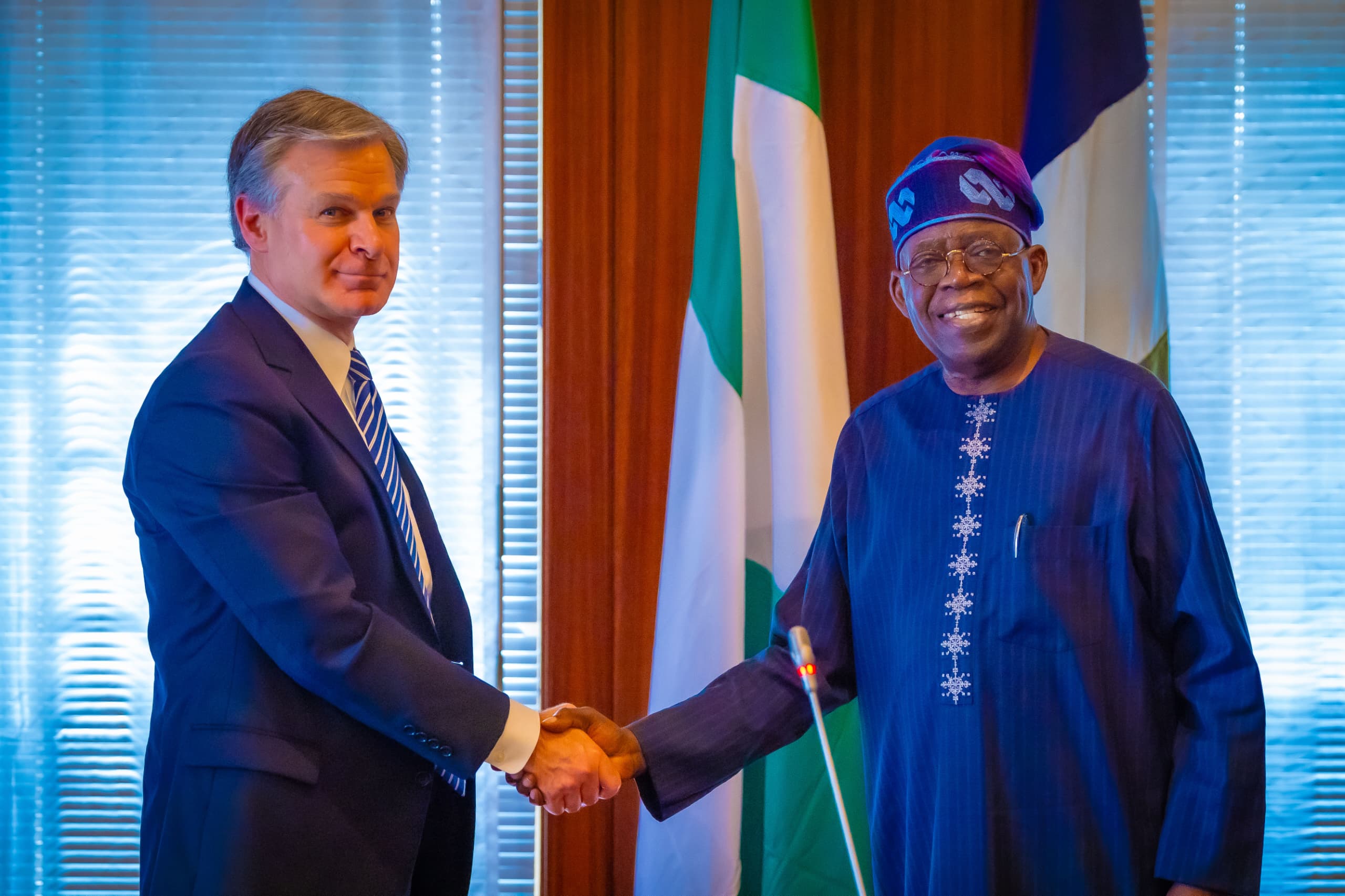 Tinubu Meets FBI Director, Canvasses Stronger Collaboration To Fight Terrorism And Cybercrime