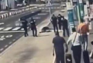 He is said to have tried to force his way through airport control after being intercepted, setting off a scanner because of the knife he was carrying in his rucksack