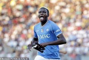 Victor Osimhen has scored six goals so far in 11 games for Napoli in the Serie A Italian league