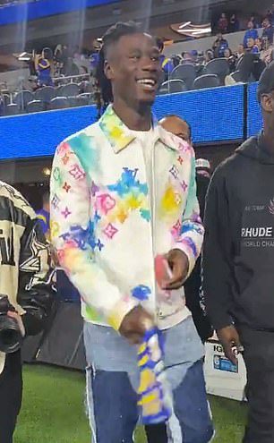 Eduardo Camavinga was on the sideline for the LA Rams' game against the New Orleans Saints