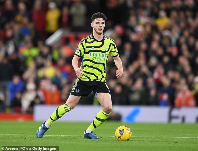 Declan Rice dazzled for Arsenal during their 1-1 draw against Liverpool on Saturday night
