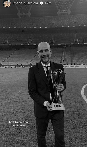 Pep Guardiola seen holding the Club World Cup