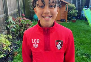 Louie Jacob, 14, has been on the books with the Cherries since he was aged just seven and was identified by his father Courtney and others on social media just hours after the game