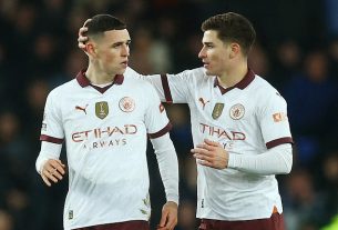 Phil Foden and Julian Alvarez struck as Man City fought back to win 3-1 against Everton