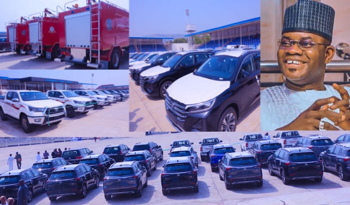 Yahaya Bello Gives Judges and Legislators 40 SUVs, Presents Ambulances and Fire Vans To Local Governments