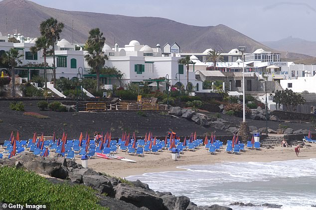 The unnamed woman was rushed to hospital in a 'critical' condition after being hit by the vehicle in the popular resort of Costa Teguise (File image)
