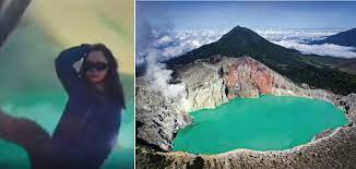 Chinese Tourist Dies After Falling into Acidic Crater Lake in Indonesia