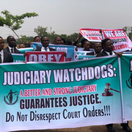 Lawyers Protest At Supreme Court, Condemn EFCC’s Alleged Abuse Of Process
