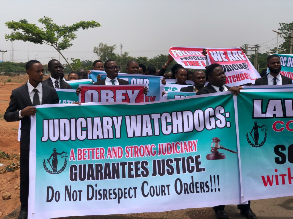 Lawyers Protest At Supreme Court, Condemn EFCC’s Alleged Abuse Of Process