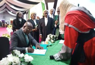Pius Olanrewaju sworn in as 23rd CIBN president