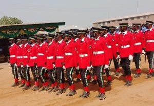 New police recruits on parade