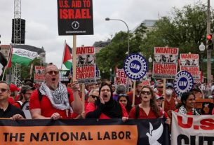 Thousands Demonstrate in Washington Against Netanyahu Visit