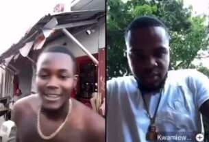 Jabari Johnson, (left) known on social media as 'Baba Skeng', was killed on Monday in Saint Andrew, Jamaica while he was filming live content with another TikToker